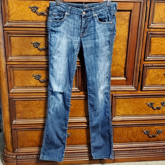 7FAM Kate gem pocket jeans size 28 - Picture 3 of 5